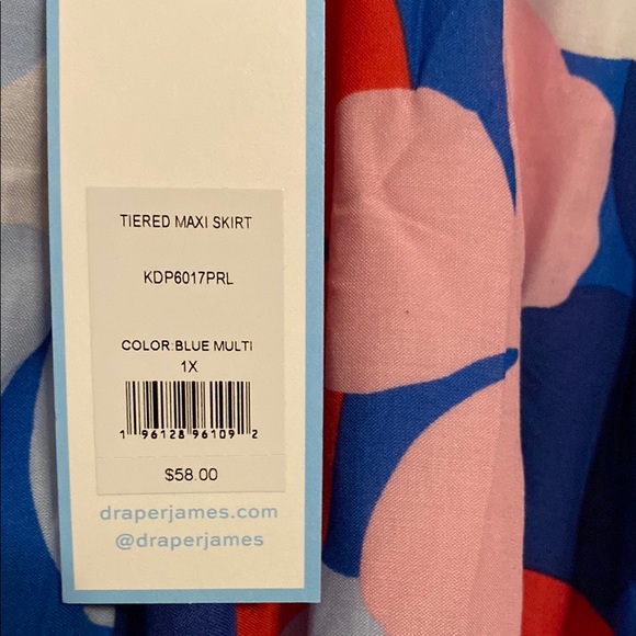 Draper James Red and Blue Midi Skirt - Picture 3 of 3